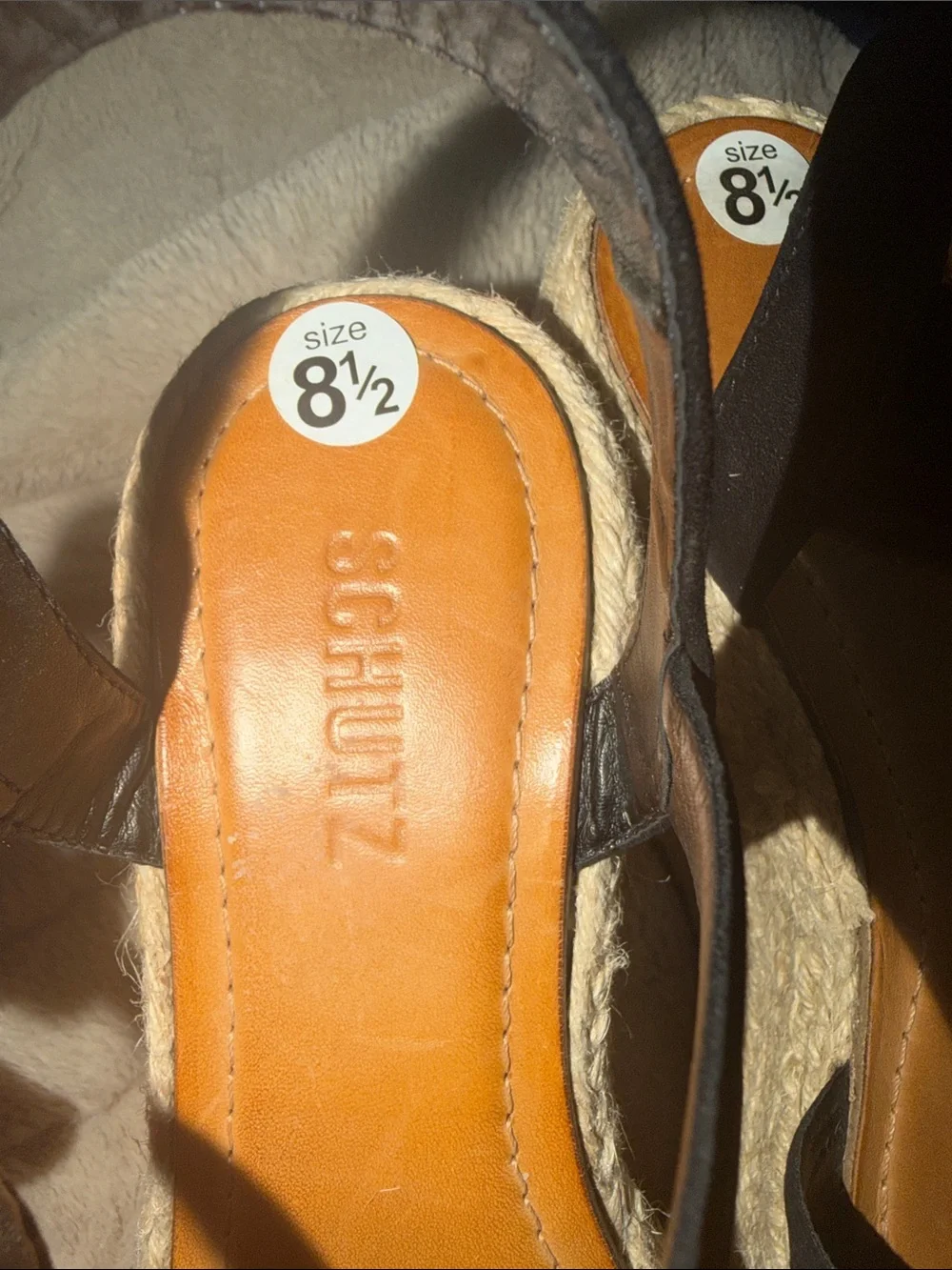 Schutz Alexandra Black Espadrille Wedge Platform Sandals 8 8.5 10 NWOT Summer